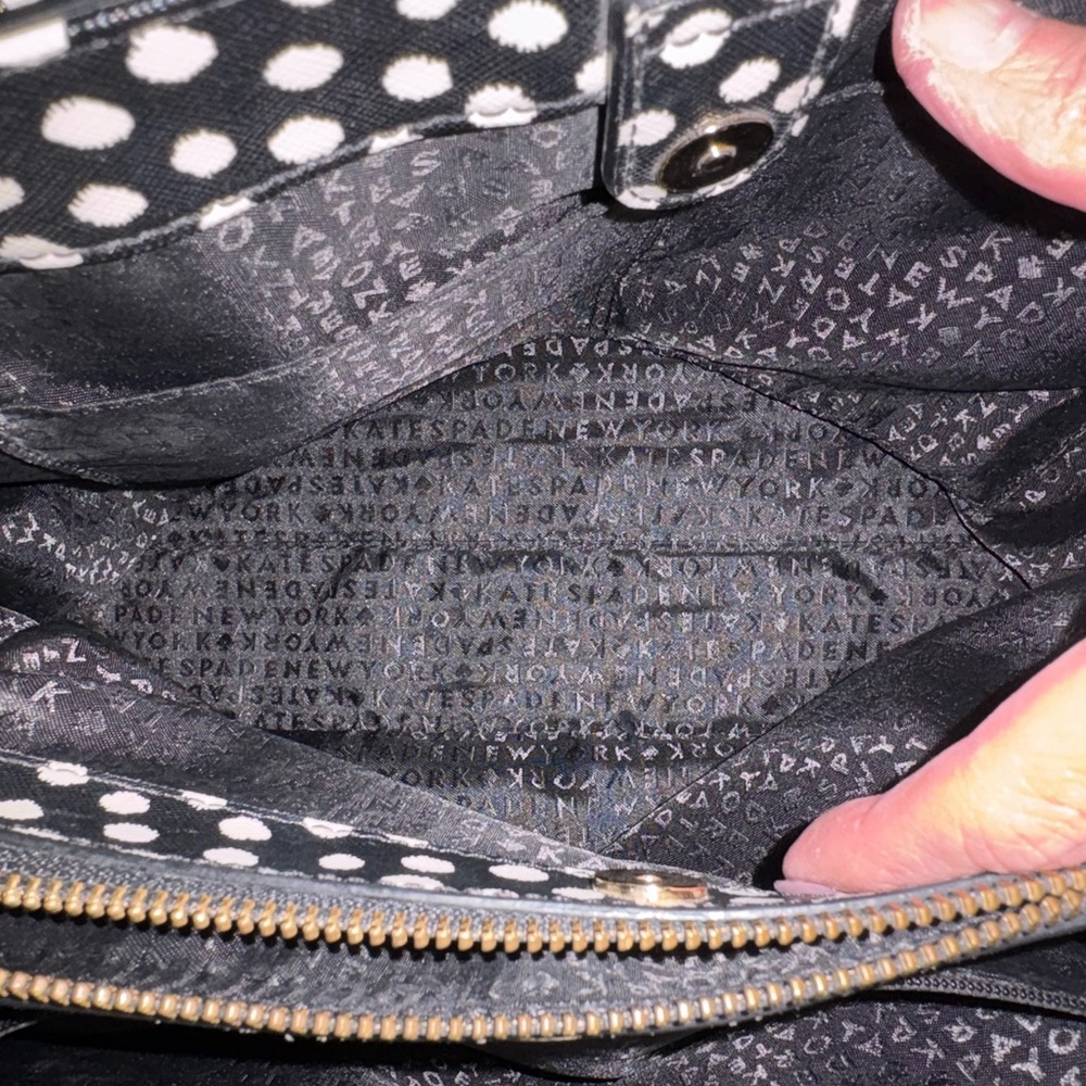 Kate Spade Black and White Polka Dot Shoulder Bag - Picture 4 of 11